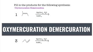 Oxymercuration Demercuration  HgOAc2 [upl. by Elmira]