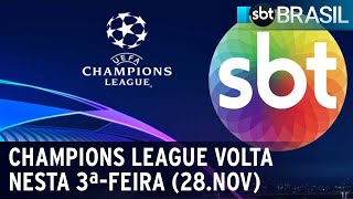 Jogo entre Barcelona e Porto terá transmissão no SBT  SBT Brasil 251123 [upl. by Romilly]