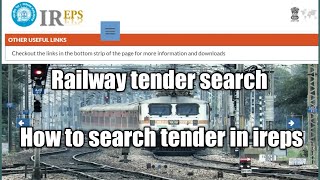 How to search tender in ireps [upl. by Gierk473]