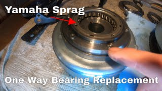 How To Replace Yamaha Big Bear One Way Starter Sprag Bearing [upl. by Seto497]