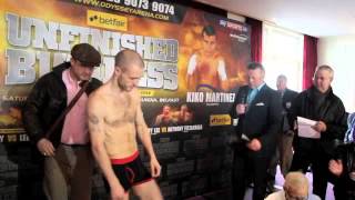 LEE SELBY v MARTIN LINDSAY OFFICIAL WEIGHIN  iFILM LONDON  UNFINISHED BUSINESS [upl. by Graybill]