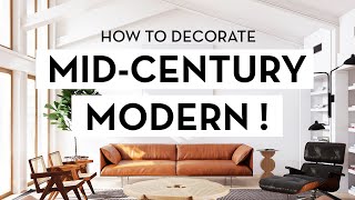 HOW TO DECORATE MID CENTURY MODERN  super in depth guide ♥ [upl. by Ssenav461]