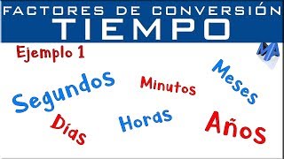 Conversión de unidades de tiempo  segundos minutos horas días semanas meses años [upl. by Aifas]