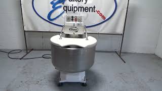 Diosna Spiral Mixer Model SP 160 D Capacity 352 Lbs Running [upl. by Politi681]