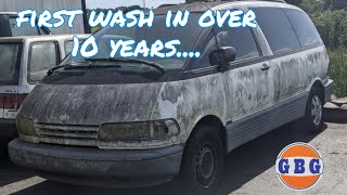 1991 Toyota Previa Alltrac first washed after being left in a field for over 10 years [upl. by Margarette]