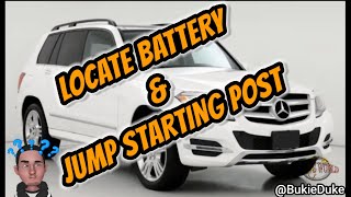 Locate the Battery and JUMP Starting Post on a MercedesBenz GLK 350 [upl. by Tik137]