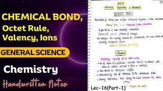 Chemistry  Chapter 3 Chemical Reactions amp Bonds Lec16Part1  General Science [upl. by Marieann]