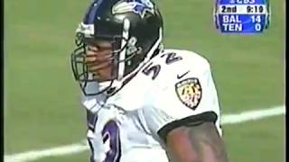 Ray Lewis hit on Eddie George [upl. by Ahtibat]