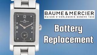 Battery Replacement Baume amp Mercier Hampton MV045063 Watch [upl. by Haeli]