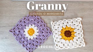 Granny Girasol 🌻 o Margarita 🌼 a crochet paso a paso MUY FÁCIL [upl. by Doownil366]