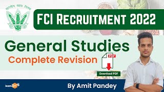 FCI Manager 2022  General Studies Complete Revision  By Amit Pandey [upl. by Dnomsad724]