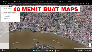 CARA MUDAH BUAT MAPS DI GOOGLE MAPS [upl. by Hollie383]