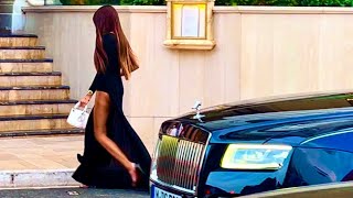 BEST RICH LADIES MONACO 2024  LUXURIOUS NIGHTLIFE  BEST SUPERCARS Ferrari Lamborghini Bugatti [upl. by Ahsema]