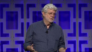 George Lucas gets emotional about the late Carrie Fisher [upl. by Benil]