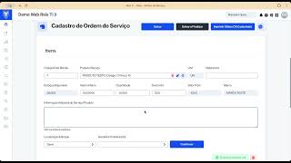 Cadastro de Ordem de Serviço  Reis TI Web [upl. by Assyla]