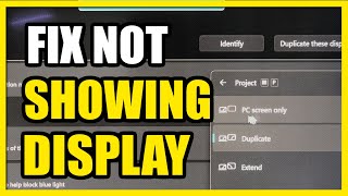 How to Fix Computer Display Not Showing on a 2nd Monitor Or TV on Windows 11 Settings Tutorial [upl. by Kalina]