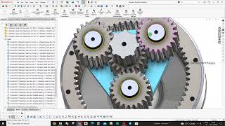 Timelapse of SolidWorks Planetary Gearbox Link in description designwithajay newdesign gearbox [upl. by Milks]