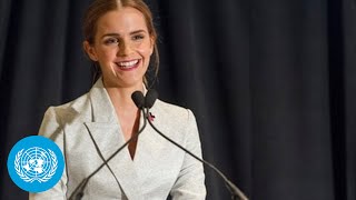 Emma Watson at the HeForShe Campaign 2014  Official UN Video [upl. by Kanya821]