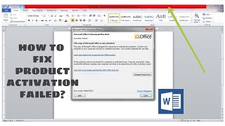 Fix Product Activation Failed  This Copy Of Microsoft Office Is Not Activated [upl. by Haral]