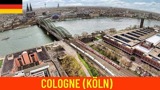 Hohenzollernbrücke Hohenzollern Bridge  Cologne Köln  Trainspotting and aerial view  Germany [upl. by Neesay232]