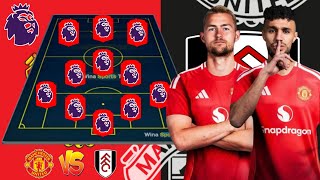 Debut New Players ✅ Manchester united vs Fulham  Man united Predicted Lineup  Epl Matchweek 1 [upl. by Studley]