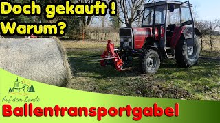 Ballentransportgabel Test💪Alternative zum selber bauen💰Gutscheincode von MU Parts Schlepperdreieck [upl. by Maida]