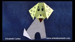 Dobradura e Origami de Cachorro 02 Corpo  origami de cachorro  brinquedo de papel artesdeumtudo [upl. by Hsima]