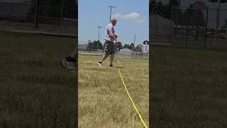 Discus Throw practice for Senior Olympics Nationals in Pittsburgh Crazy 🤪 old man [upl. by Ityak]