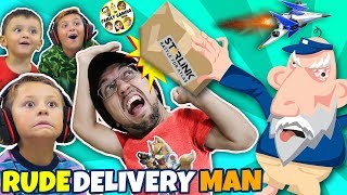 GRUMPY OLD MAILMAN gives FGTEEV Boys SPACESHIPS 🚀 New Game comes to Life [upl. by Beaner458]