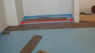 How To Install Laminate Wood Flooring under a Closet Door Mryoucandoityourself [upl. by Pontius167]