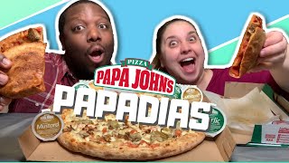 Papa Johns Mukbang Chicken Garlic Pizza  Papadias [upl. by Osithe]