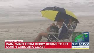 Wrightsville Beach clears out as Debbys impact begins [upl. by Anelrahc771]