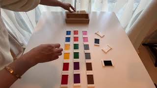 Color Box 2 Montessori Sensorial Lesson Visual Sense [upl. by Sneve]