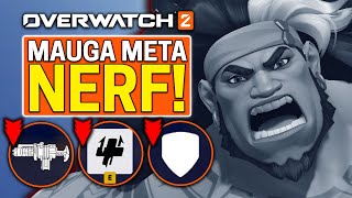 Overwatch 2  Mauga HUGE NERFS Tank META is BROKEN [upl. by Llerryt]