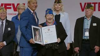 2024 Gold Medal of Merit  VFW Auxiliary President Carla Martinez [upl. by Ordnael]