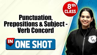 Punctuation Prepositions and Subject  Verb Concord in One Shot  CBSE Class 8th  Pariksha Abhyas [upl. by Terej]