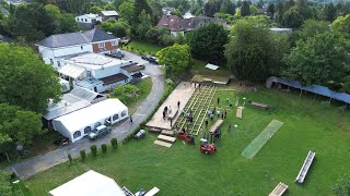 Marquee preparation for Jalsa Salana Belgium 2024 [upl. by Ahsieken]