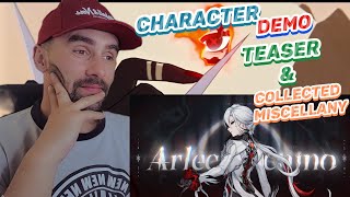 Character Demo  Teaser and Collected Miscellany for Arlecchino  First Time Reaction [upl. by Lateehs]