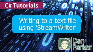 C Tutorials  Writing to a text file using ‘StreamWriter [upl. by Noroj]