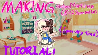 Making Melanie Martinez in gacha club tutorial More details in desc belowmelaniemartenez [upl. by Dnalram]