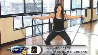 Ejercicio de Pilates Mat con bandas  Prof Nancy Sabo [upl. by Samira]