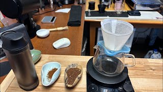 Afternoon pourover coffee using the DF83V 83mm MP burr vs Lab Sweet Burr [upl. by Corbie]