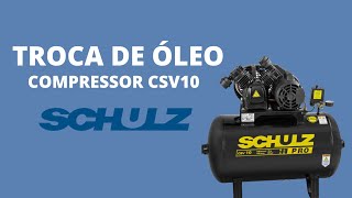 Compressor CSV10 Schulz troca óleo [upl. by Llenram]