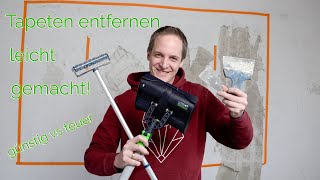 Tapeten entfernen leicht gemacht  teuer vs günstig  Selbstgemacht aber wie  DIY im Hausbau [upl. by Fougere]