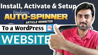 How to Install WP Auto Spinner Plugin in Wordpress  Best Article Spinner Tool For Unique Content [upl. by Anahsed201]