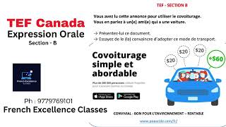 TEF Canada expression ecrite section B la covoiturage tefcanada learnfrench tefexam [upl. by Nad383]