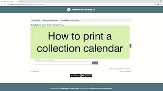 How to print your collection calendar [upl. by Anyg292]