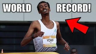 A NEW WORLD RECORD  Yomif Kejelcha Drops CRAZY TIME  2024 Valencia Half Marathon [upl. by Hedaza]