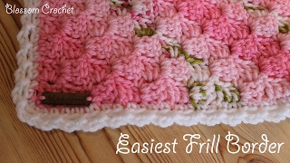 Easiest Crochet Border Ever Simple Frills [upl. by Jenifer907]