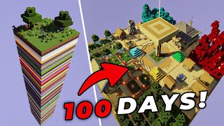 I SURVIVED 100 DAYS ON 100 RANDOM LAYER CHUNK 😱  MINECRAFT 121  Hindi [upl. by Venable620]